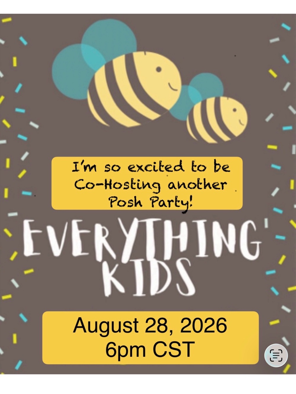 I’m so excited to be co-hosting “Everything Kids”Poshmark Party! 🎉